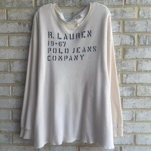 Ralph Lauren Polo Jean Co. Long Sleeve Waffle Knit Shirt Men's Size 3XL